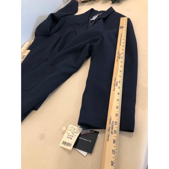 Sag harbor Women Plus 22W Jacket Navy Blue Lapel Notch Collar 3 Button Closure - Picture 6 of 9